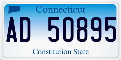 CT license plate AD50895