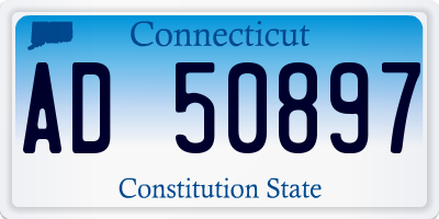CT license plate AD50897