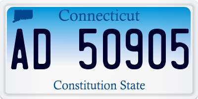 CT license plate AD50905