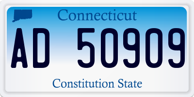 CT license plate AD50909