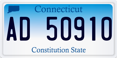 CT license plate AD50910