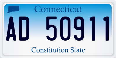 CT license plate AD50911