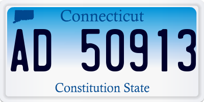 CT license plate AD50913