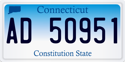 CT license plate AD50951