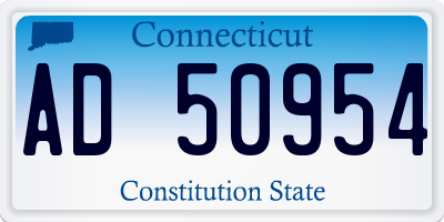 CT license plate AD50954