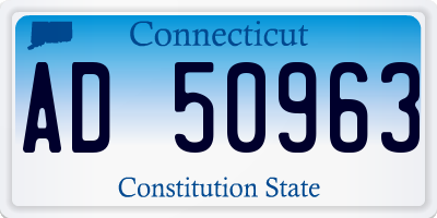 CT license plate AD50963
