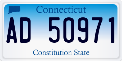 CT license plate AD50971