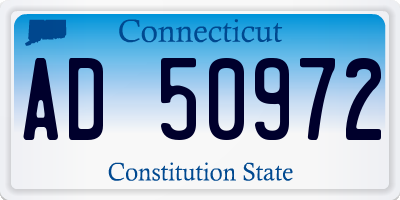 CT license plate AD50972