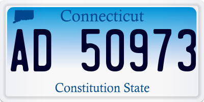 CT license plate AD50973