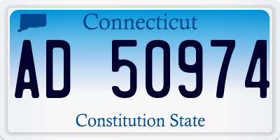 CT license plate AD50974