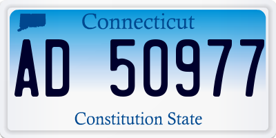 CT license plate AD50977