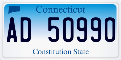 CT license plate AD50990