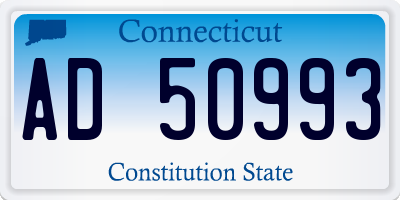 CT license plate AD50993