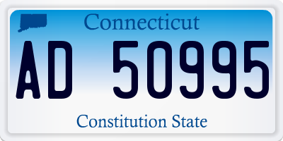 CT license plate AD50995