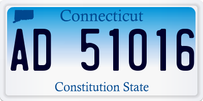 CT license plate AD51016