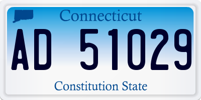 CT license plate AD51029