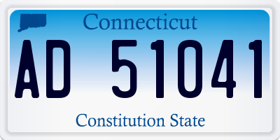 CT license plate AD51041
