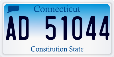CT license plate AD51044