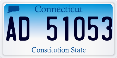 CT license plate AD51053