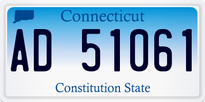 CT license plate AD51061
