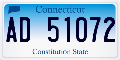 CT license plate AD51072