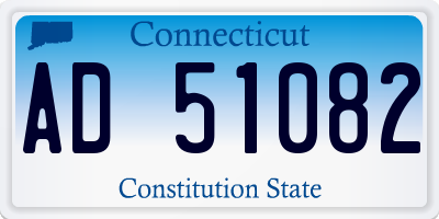 CT license plate AD51082