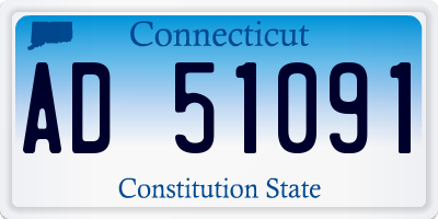 CT license plate AD51091