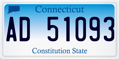 CT license plate AD51093