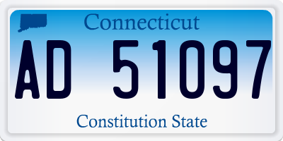 CT license plate AD51097