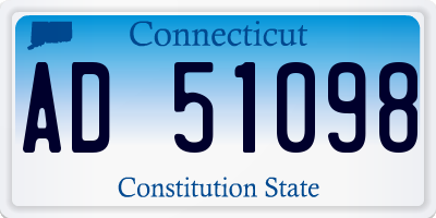 CT license plate AD51098