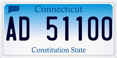 CT license plate AD51100