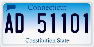 CT license plate AD51101