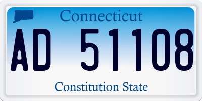 CT license plate AD51108