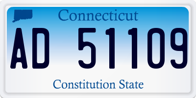 CT license plate AD51109