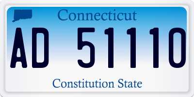 CT license plate AD51110