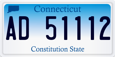 CT license plate AD51112