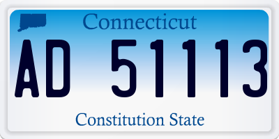 CT license plate AD51113