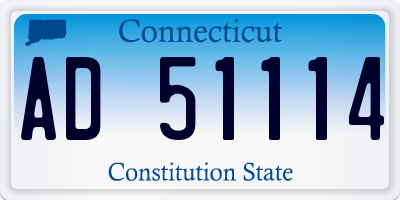 CT license plate AD51114