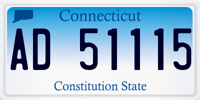 CT license plate AD51115