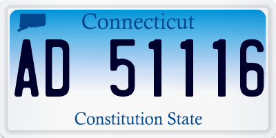 CT license plate AD51116
