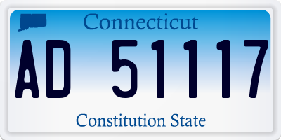 CT license plate AD51117