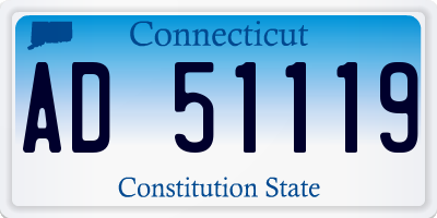 CT license plate AD51119