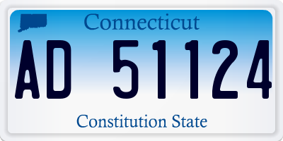 CT license plate AD51124
