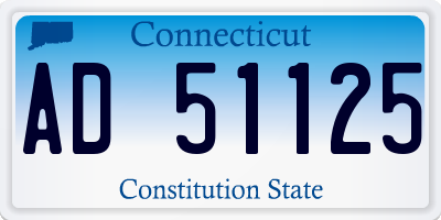 CT license plate AD51125