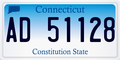 CT license plate AD51128