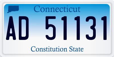 CT license plate AD51131