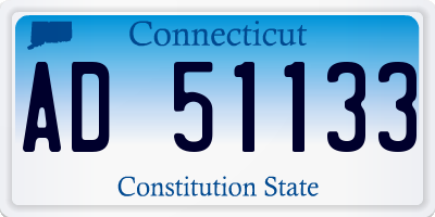 CT license plate AD51133