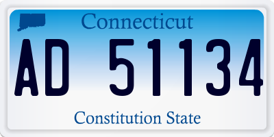 CT license plate AD51134