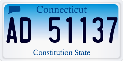 CT license plate AD51137
