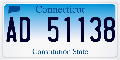 CT license plate AD51138